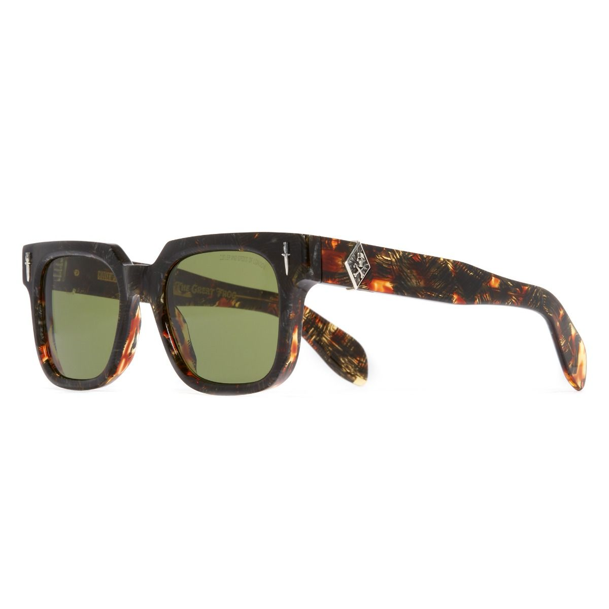 Cutler & Gross açık yeşil cam UV korumalı gözlük