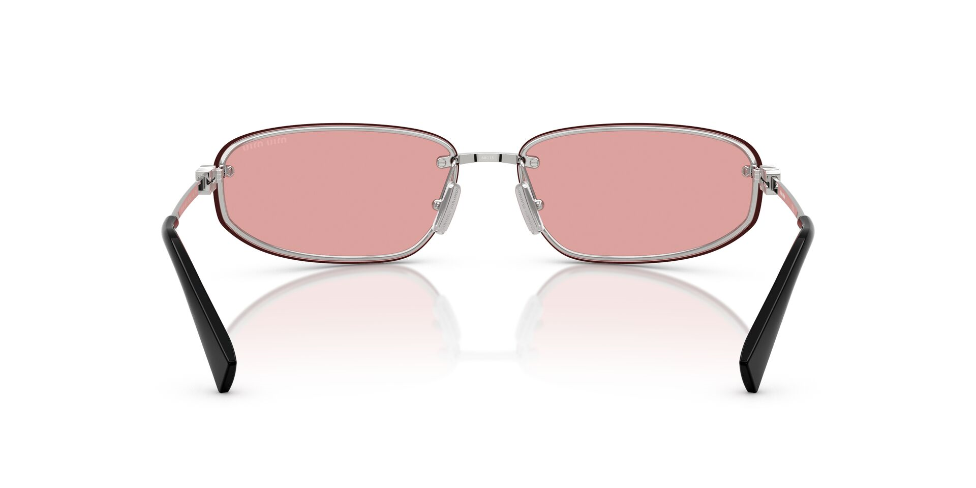 Miu Miu 68 mm çerçevesiz pembe cam gözlük