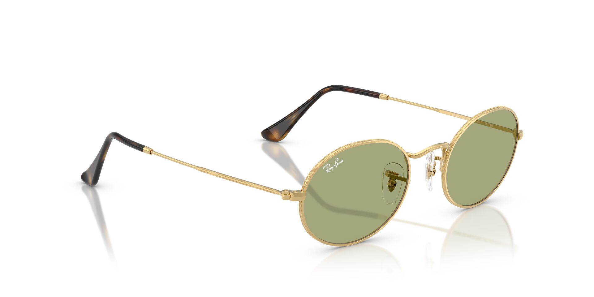 Ray-Ban gold frame green lens unisex gözlük