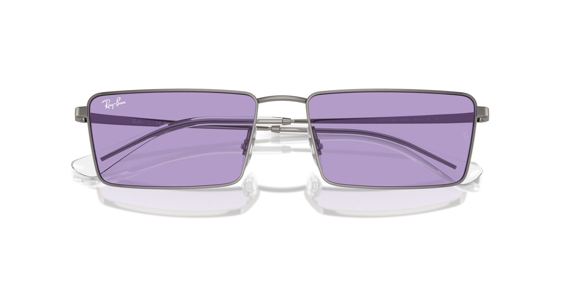 Ray-Ban unisex stil mor camlı güneş gözlüğü