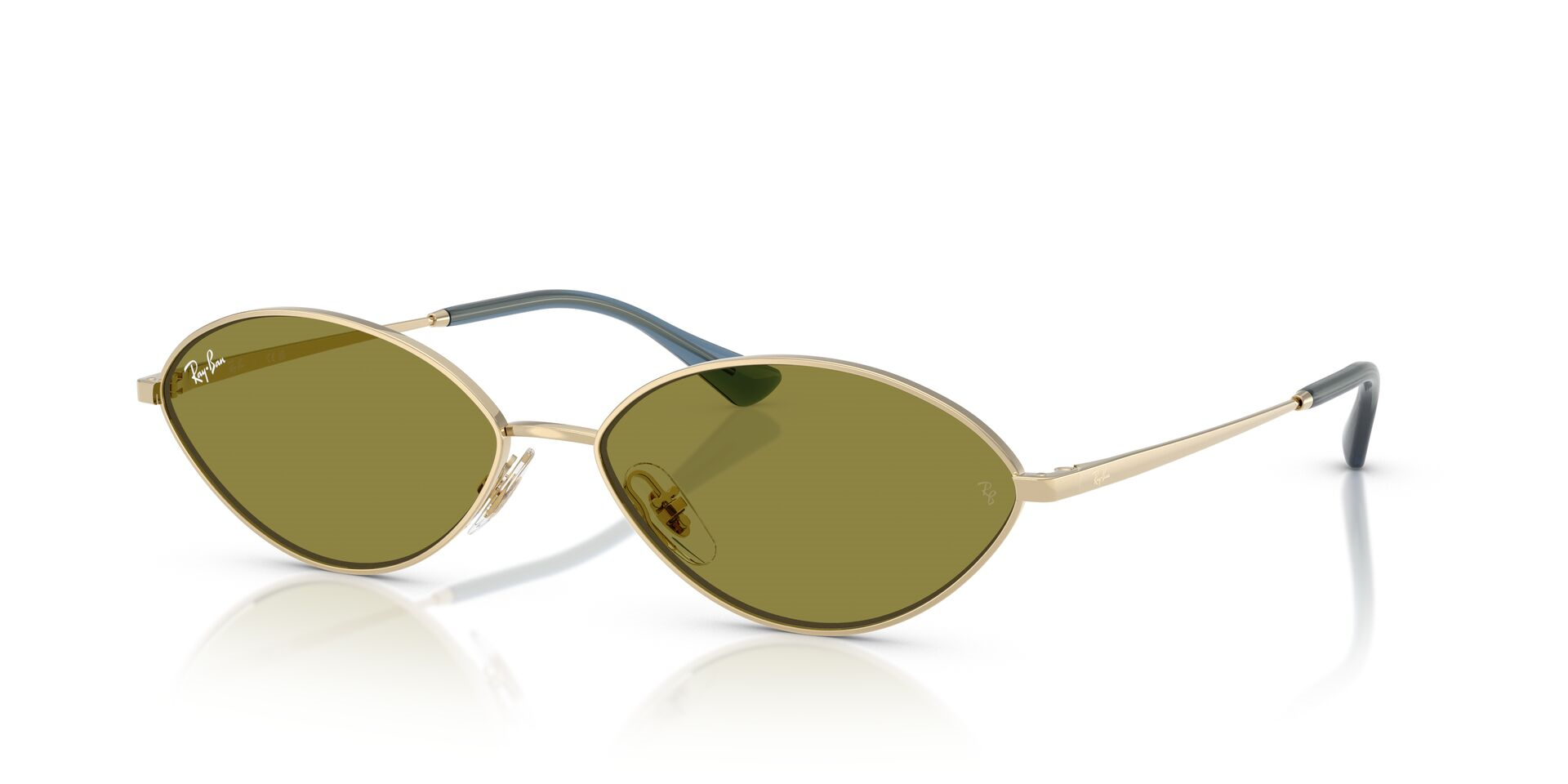 Ray-Ban RB 3757 Kai 9213/2 56 Gold Light Green Sunglasses | Emre Optik