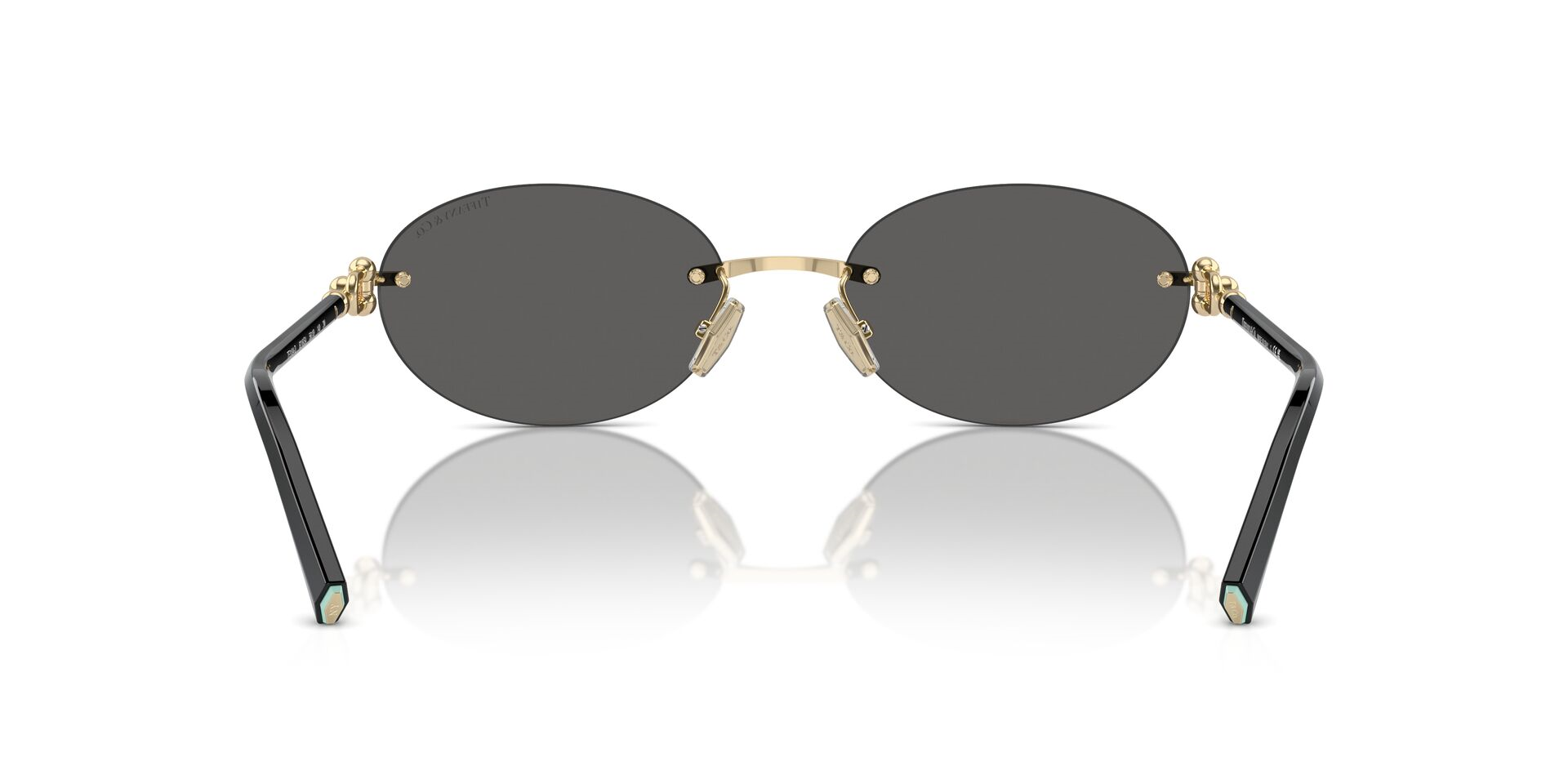 Tiffany & Co Elips Stil Gri Lens Gold Rengi Çerçeve 3104-D Çerçevesiz Güneş Gözlüğü