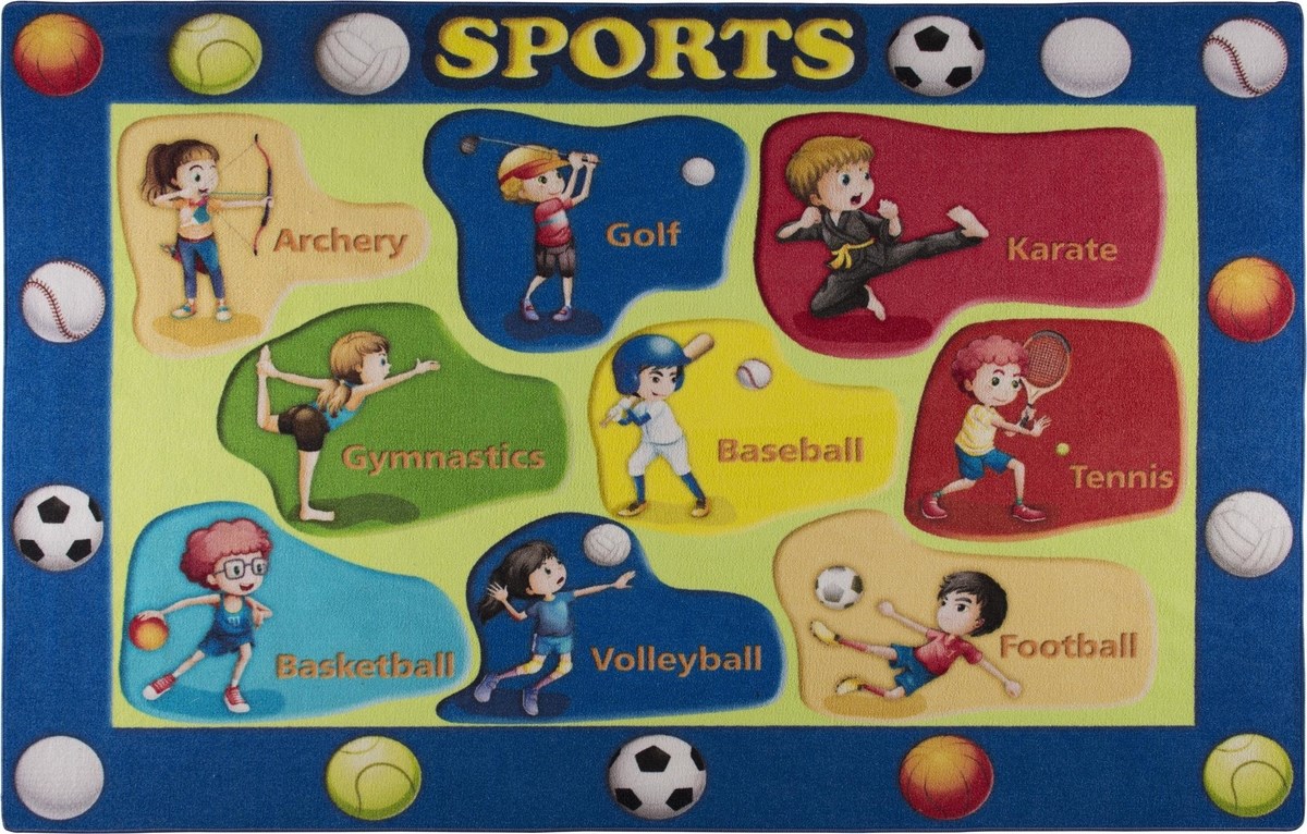 200*290 Cm Ebat HalılarKMH90Spor Dalları Oyun Halısı