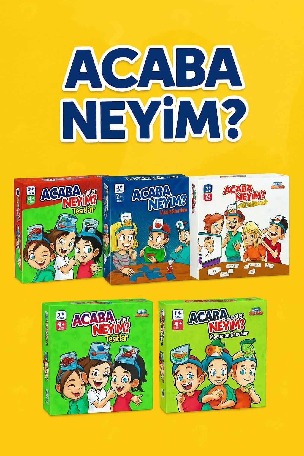 Acaba Neyim? 5'li Zeka Geliştirici Eğitici Oyun Seti (4+ Yaş)
