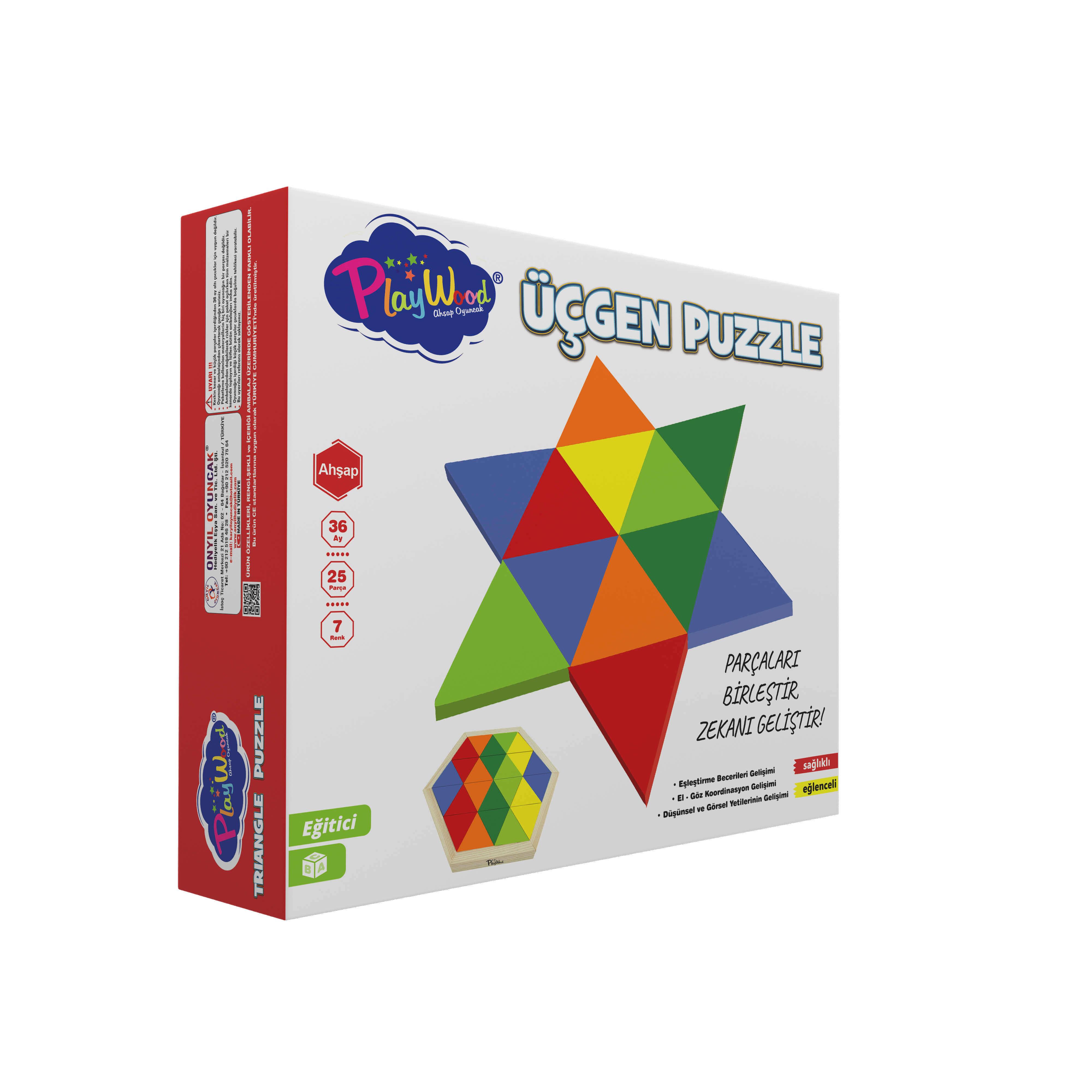 Ahşap Üçgen Tangram Oyunu
