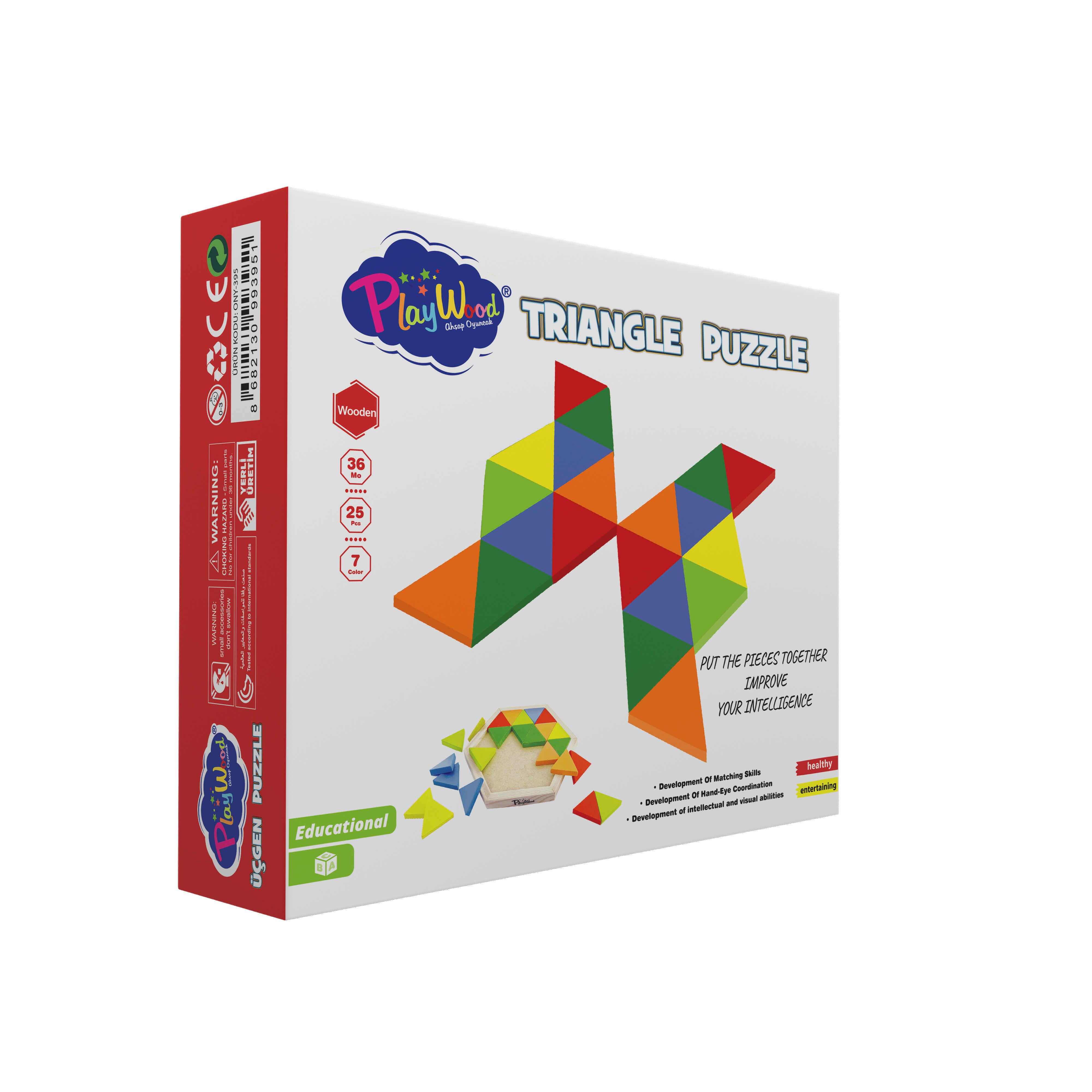 Ahşap Üçgen Tangram Oyunu