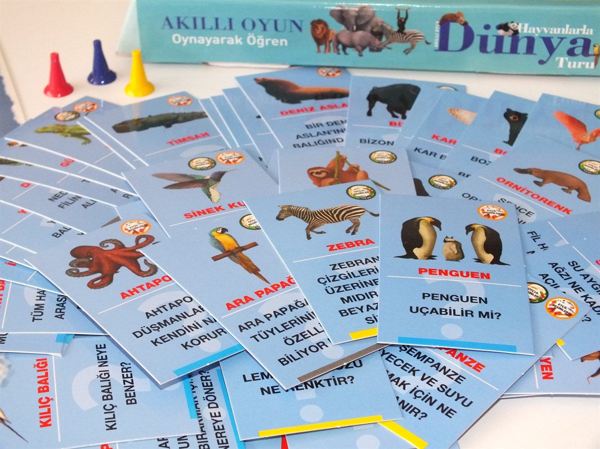 Akıllı Oyun Hayvanlarla Dünya TuruPuzzle ve Kavram OyunlarıKM004Akıllı Oyun Hayvanlarla Dünya Turu