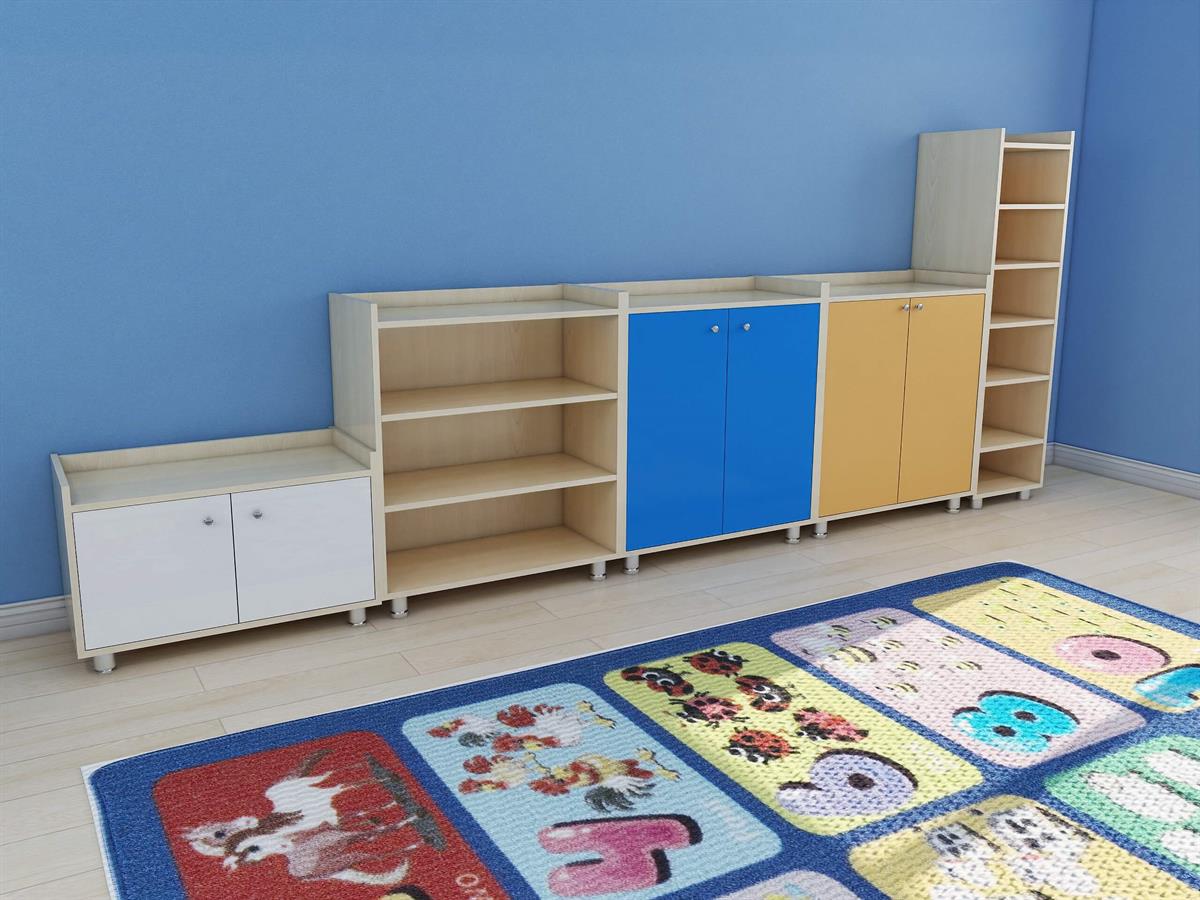 Anasınıfı Kreş Kişisel Öğrenci Dolabı Sınıf DolabıDolaplarDKM03015Klasik Set 03015