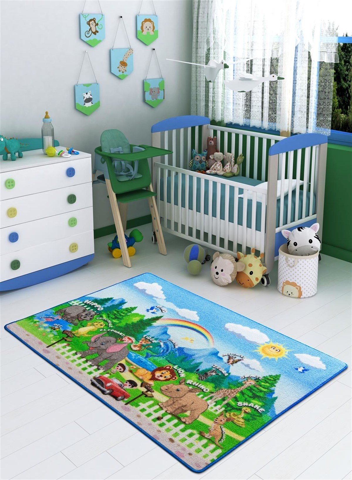 animal world halı | www.kreşmarket.com133*190 Cm Ebat HalılarKMH5624Hayvanat Bahçesi 133*190 