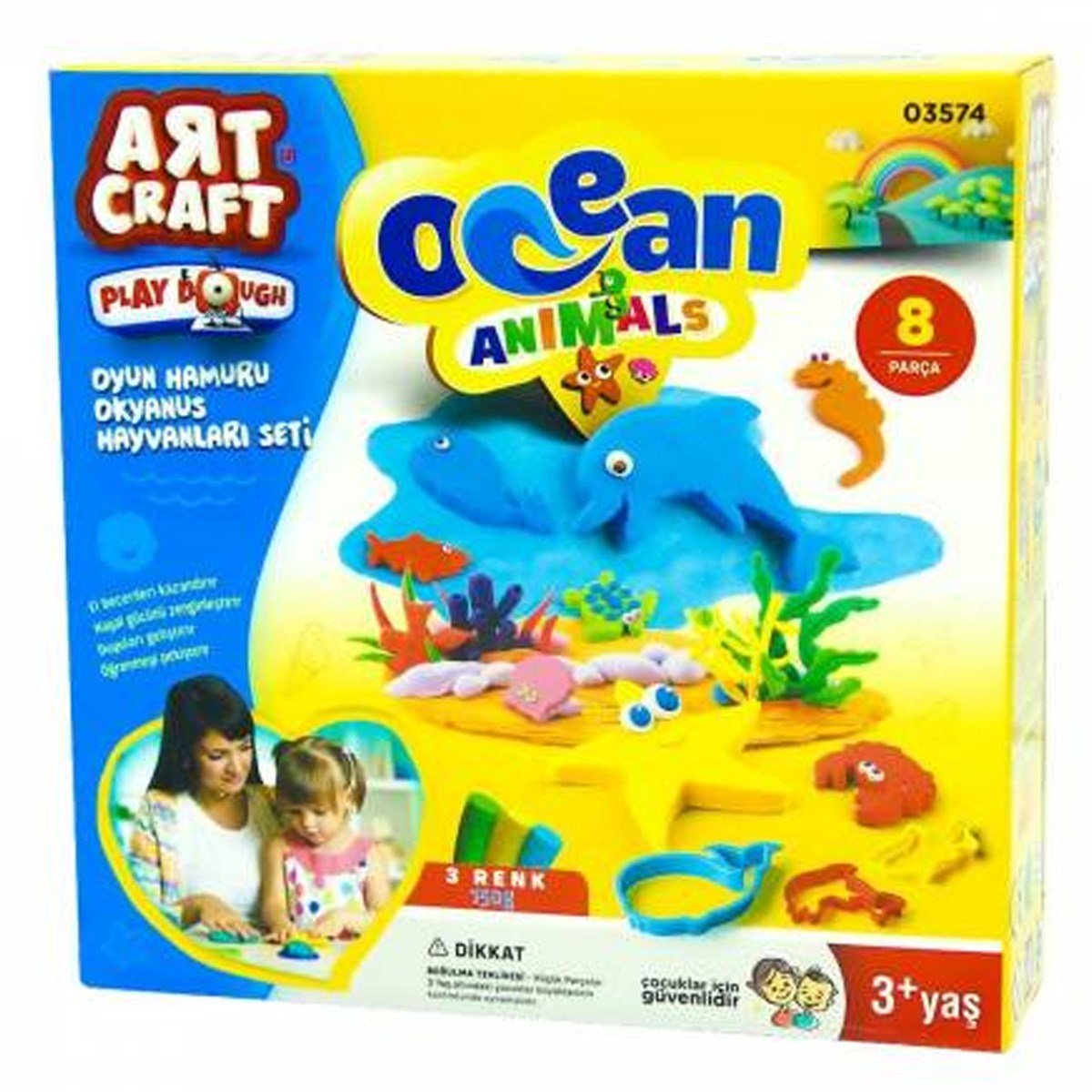 Art Craft Okyanus Hayvanlar Oyun HamuruBoyama ÜrünleriKM03574Art Craft Okyanus Hayvanlar Oyun Hamuru