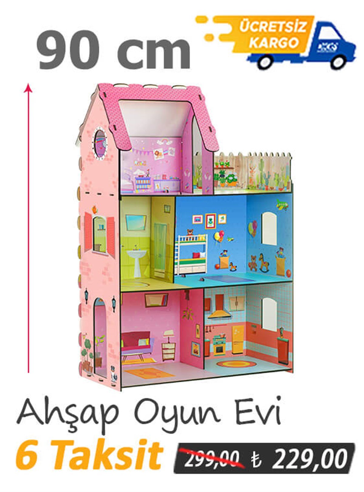 Bebek Oyun Evi | www.kreşmarket.com Barbie Bebek uyumlu Ahşap BloklarDKMTS20201Ahşap Bebek Oyun Evi