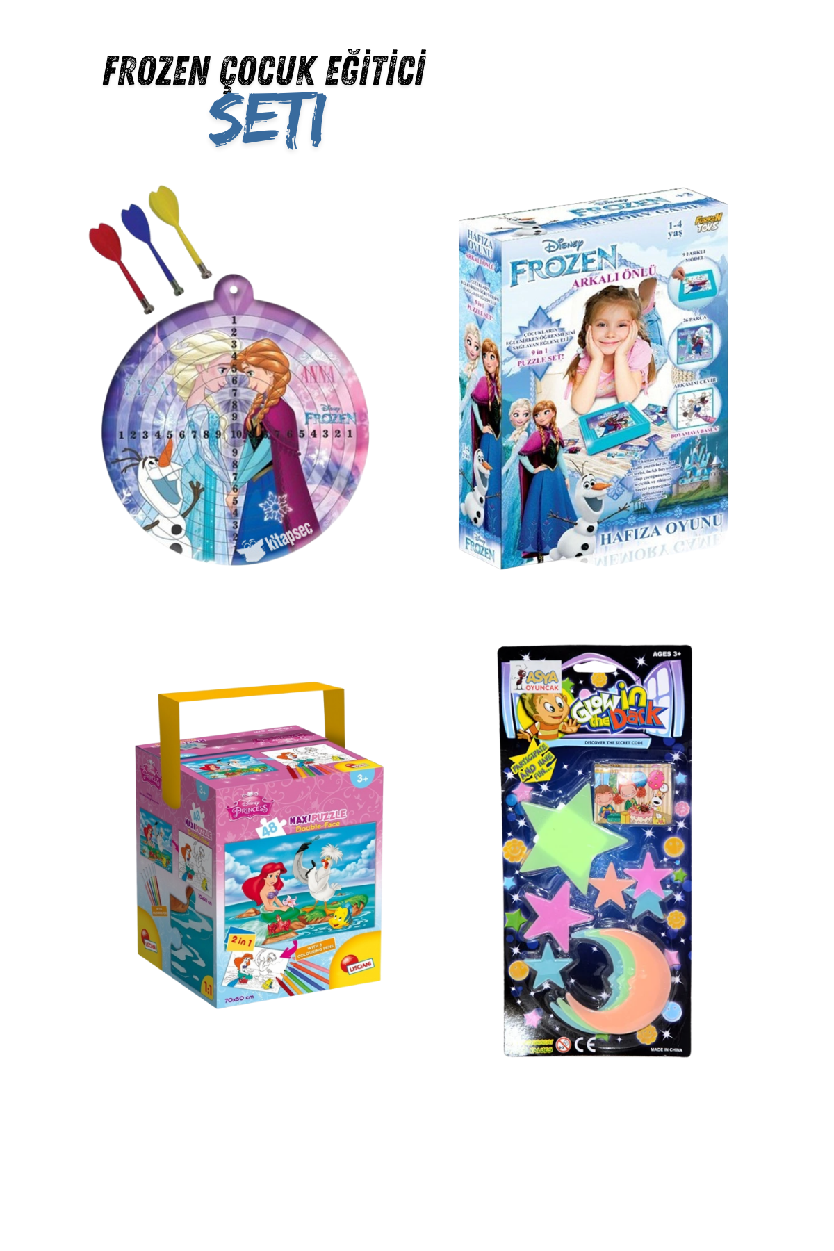 Frozen Çocuk Eğitici Seti 4'lü Set 