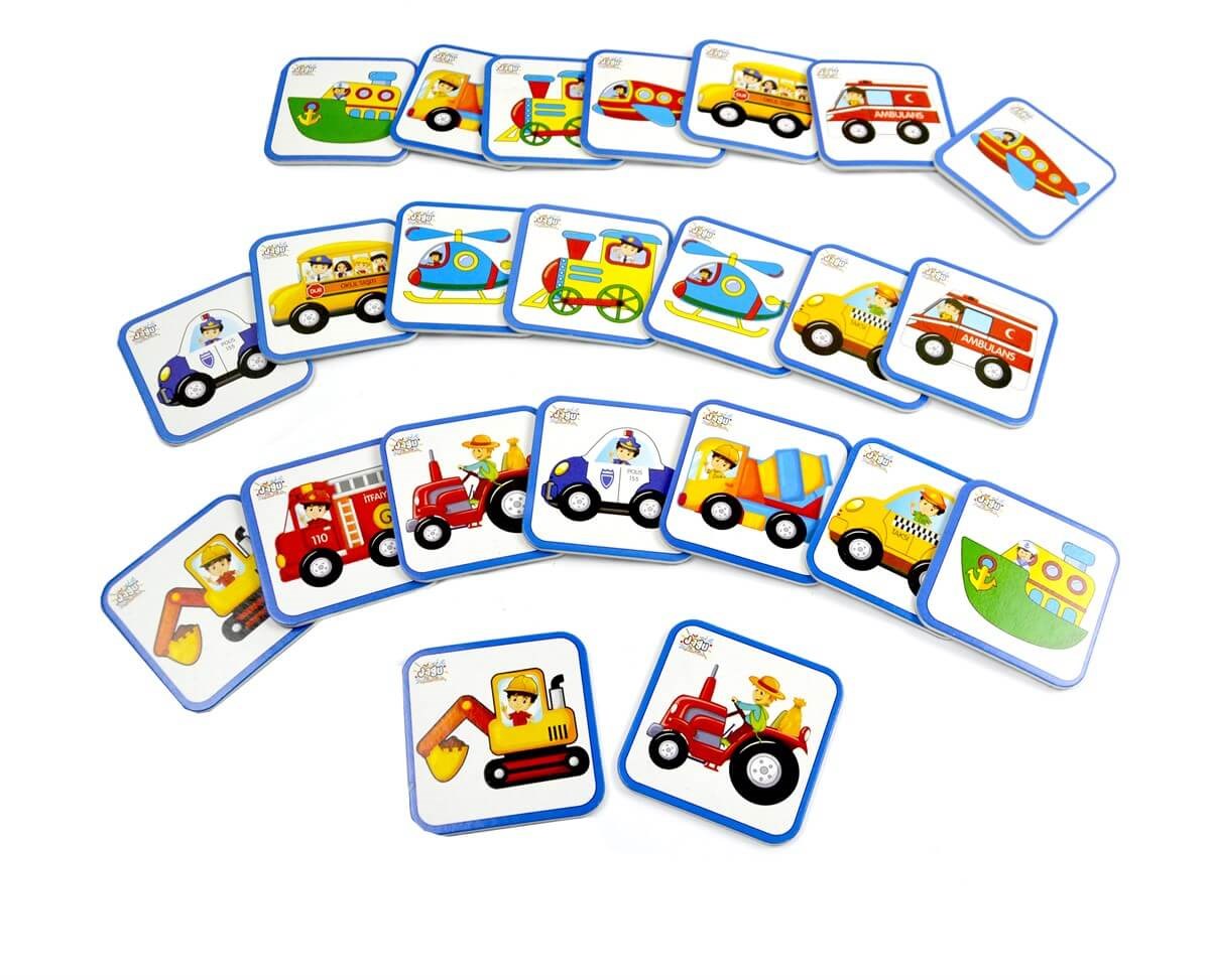 Konuşan Araçlar  Hafıza Oyunu | www.kreşmarket.comEğitici Puzzle KMAKP7480Konuşan Araçlar Hafıza Oyunu