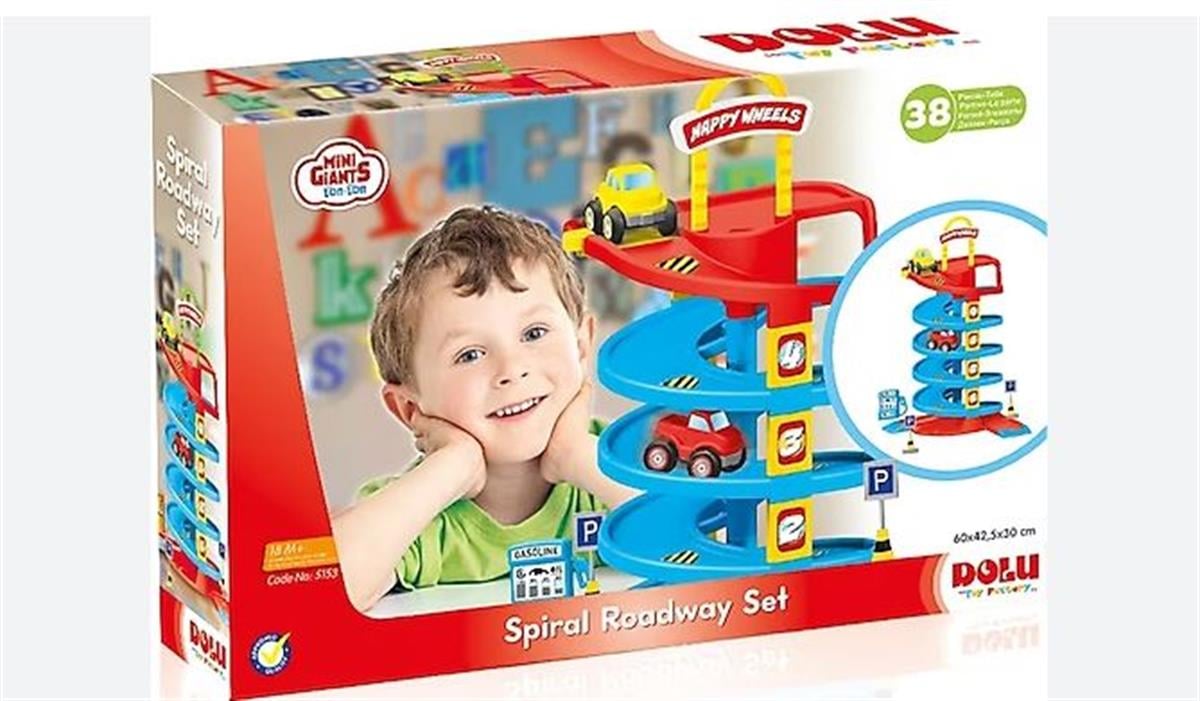 Oyuncak ArabalarKMD5153Dolu Spiral Yol Set