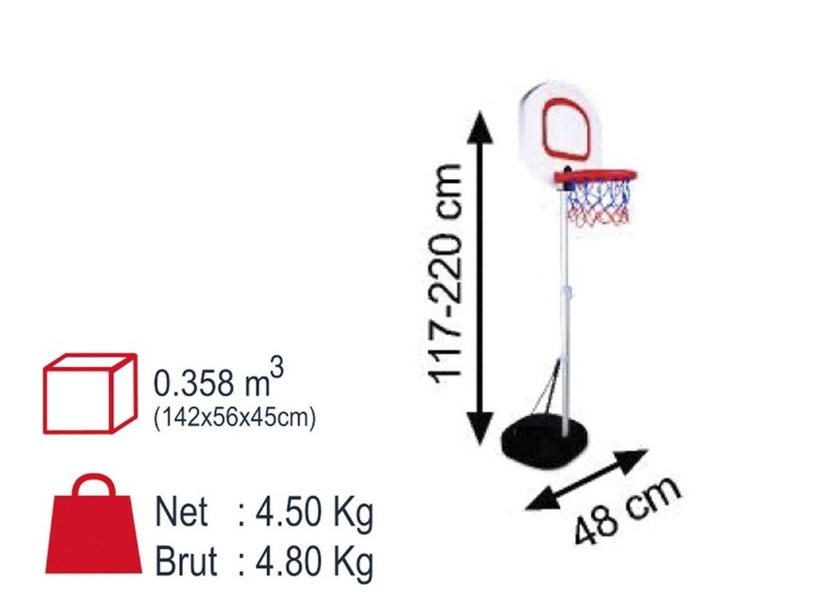 Portatif Basketbol Potası - Kreş MarketBahçe OyuncaklarıKMKB3010Portatif Basketbol Potası