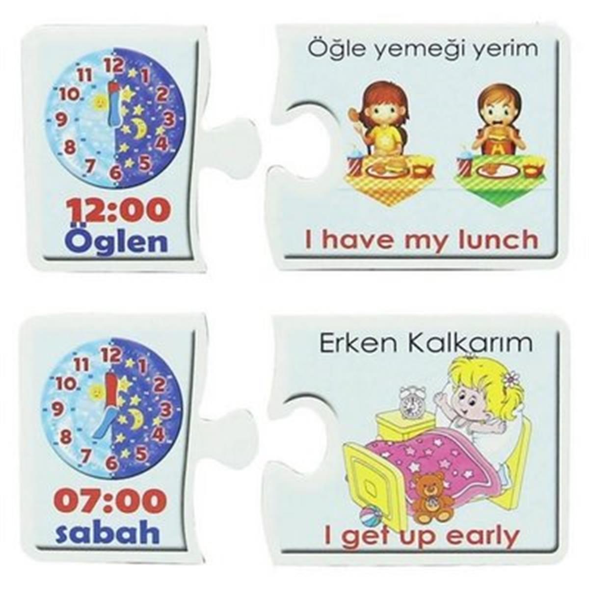Puzzle ve Kavram OyunlarıKMMLÇ589Saatler ve Eylemler Okul Öncesi Eğitim Seti