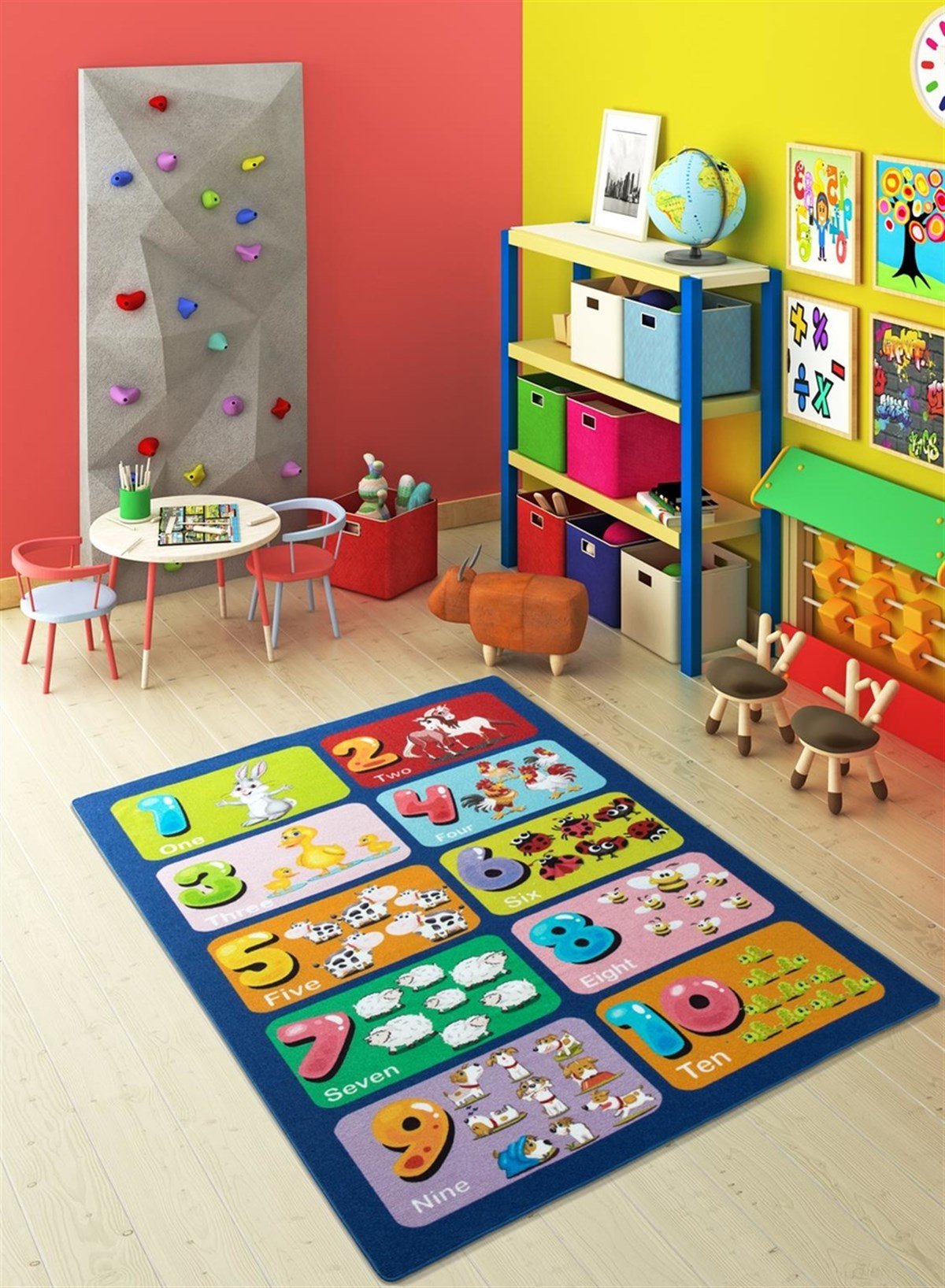 Sayılar Halı | www.kreşmarket.com133*190 Cm Ebat HalılarKMHC0023Sayılar Halı