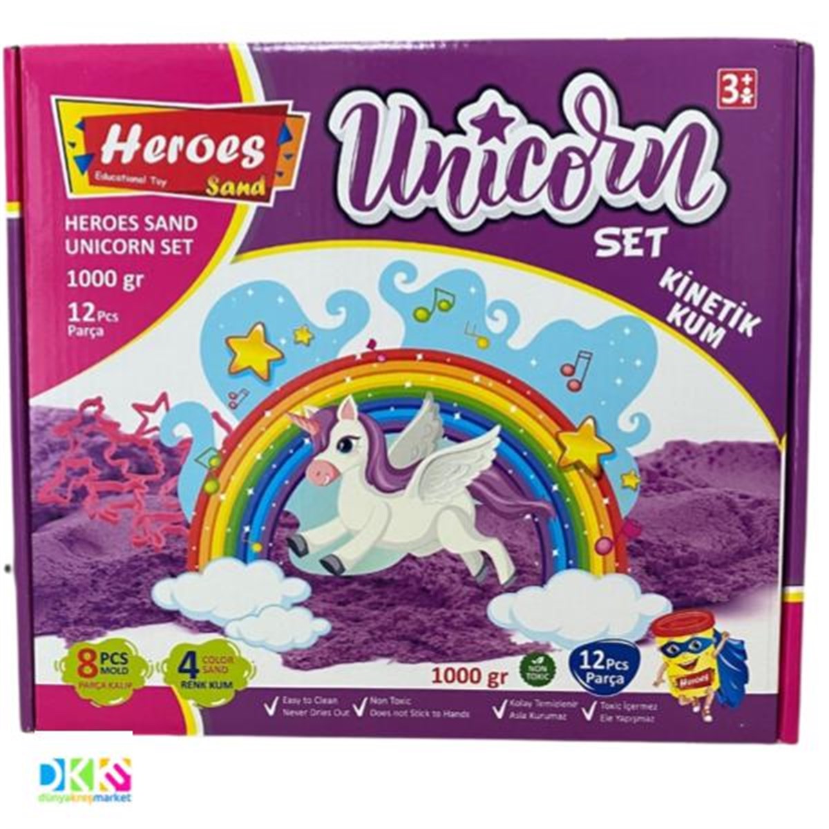 Sihirli Kinetic KumKMMU047Unıcorn Kalıplı Kinetik Kum 