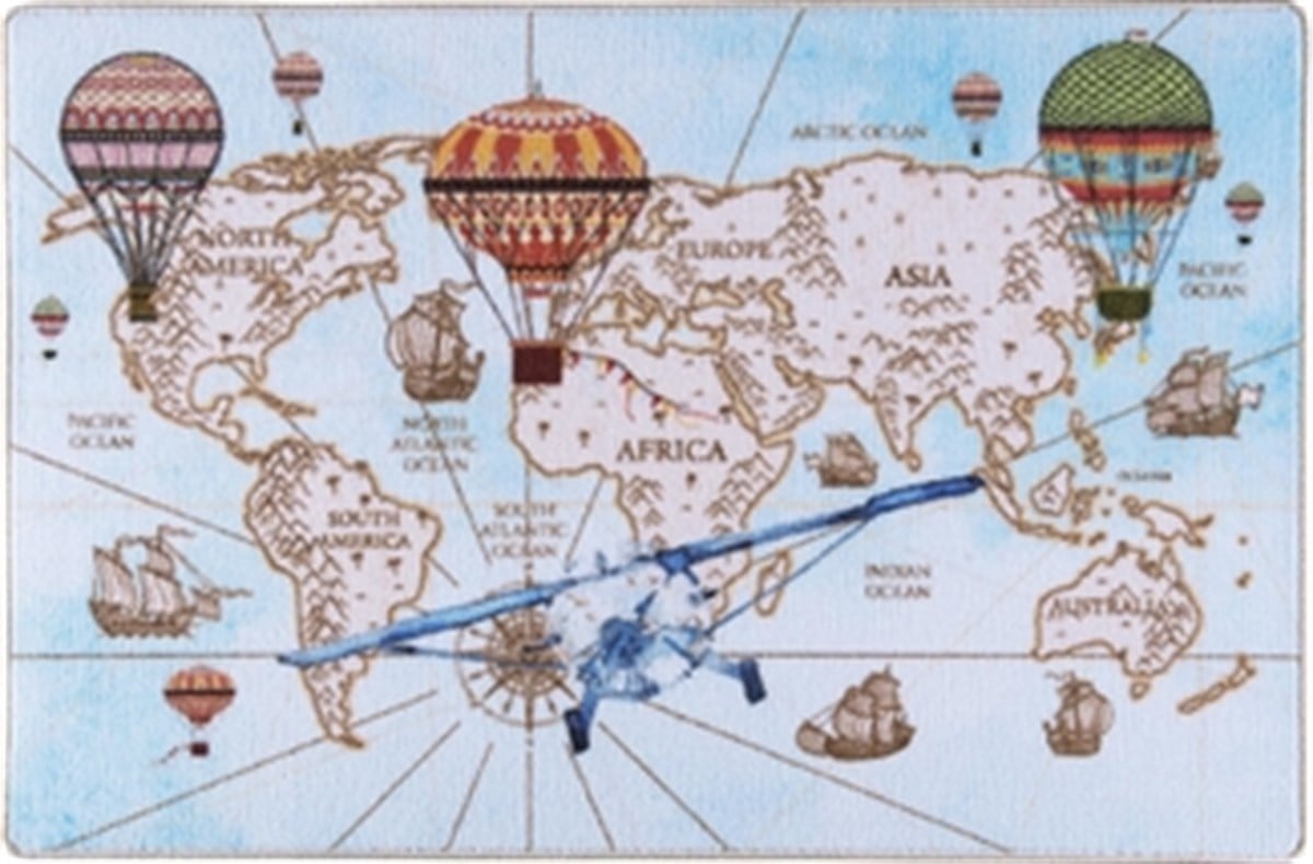 world çocuk halısı | www.kreşmarketi.com100*150 Cm Ebat HalılarKMH822Dünya Atlası Halısı