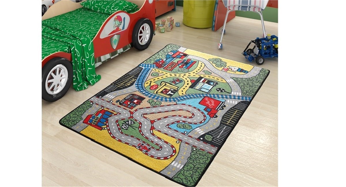 Yeşil Şehir Halısı | www.kreşmarket.com100*150 Cm Ebat HalılarKMHC0018Yeşil Şehir Halısı