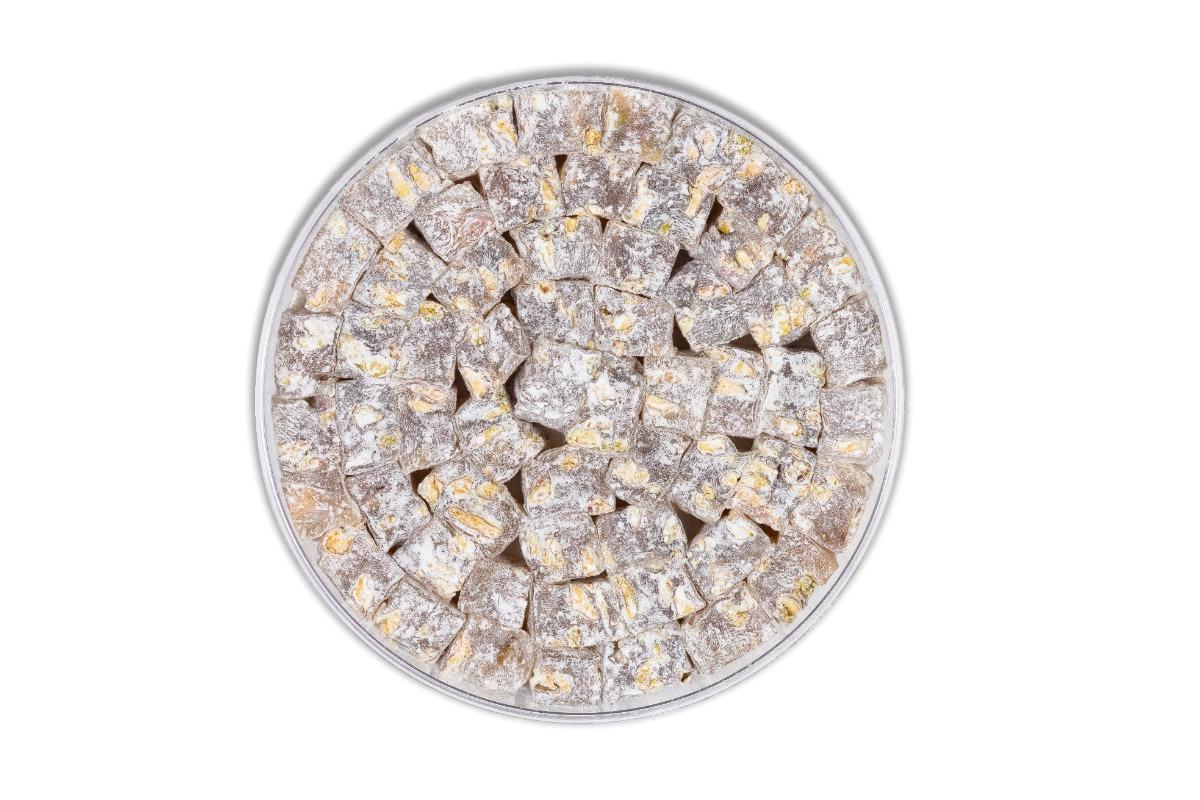 HEDİYELİK ÜRÜNLERÇ. Kavrulmuş Fıstıklı Lokum Kristal Kutu 325 gr