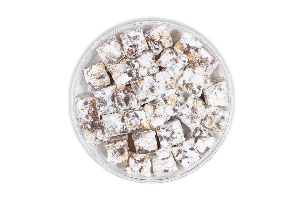 HEDİYELİK ÜRÜNLERÇ. Kavrulmuş Fıstıklı Lokum Kristal Kutu 230 gr