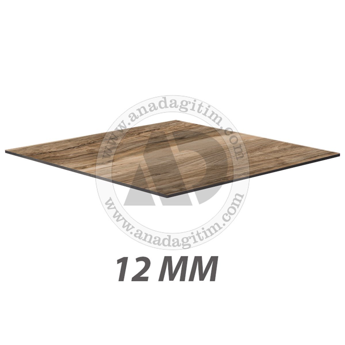 12 mm Kare Compact Laminat Masa Tablası