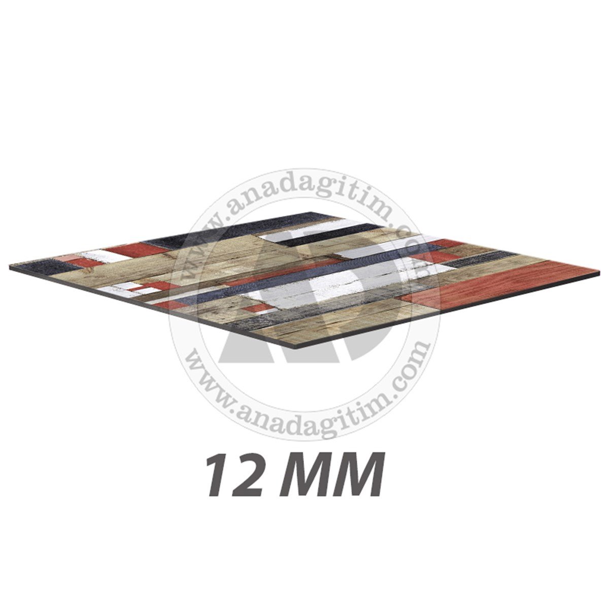 12 mm Kare Compact Laminat Masa Tablası