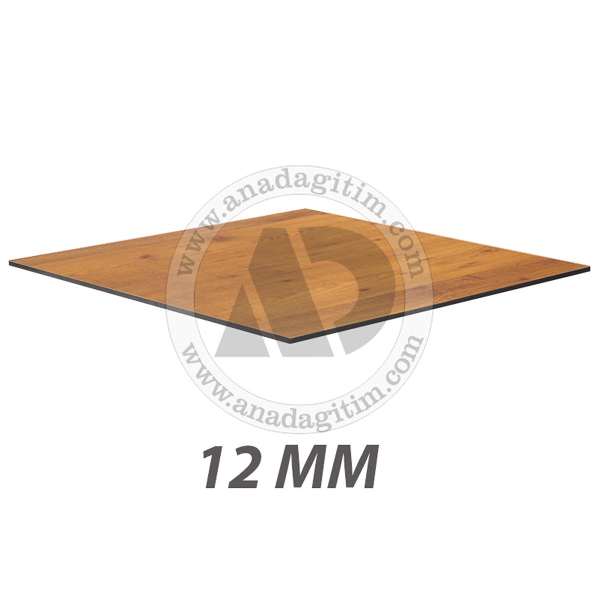 12 mm Kare Compact Laminat Masa Tablası