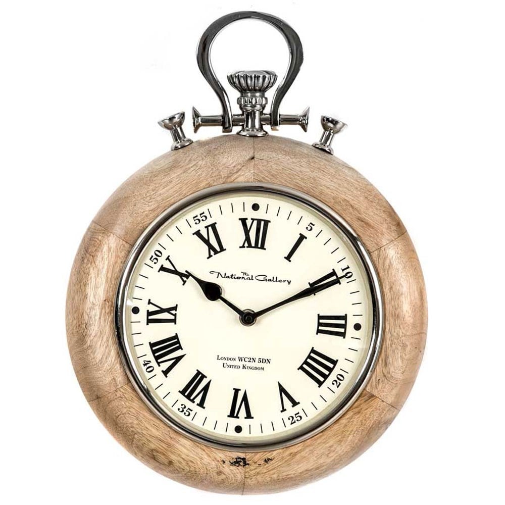 Ahşap Yuvarlak Saat 