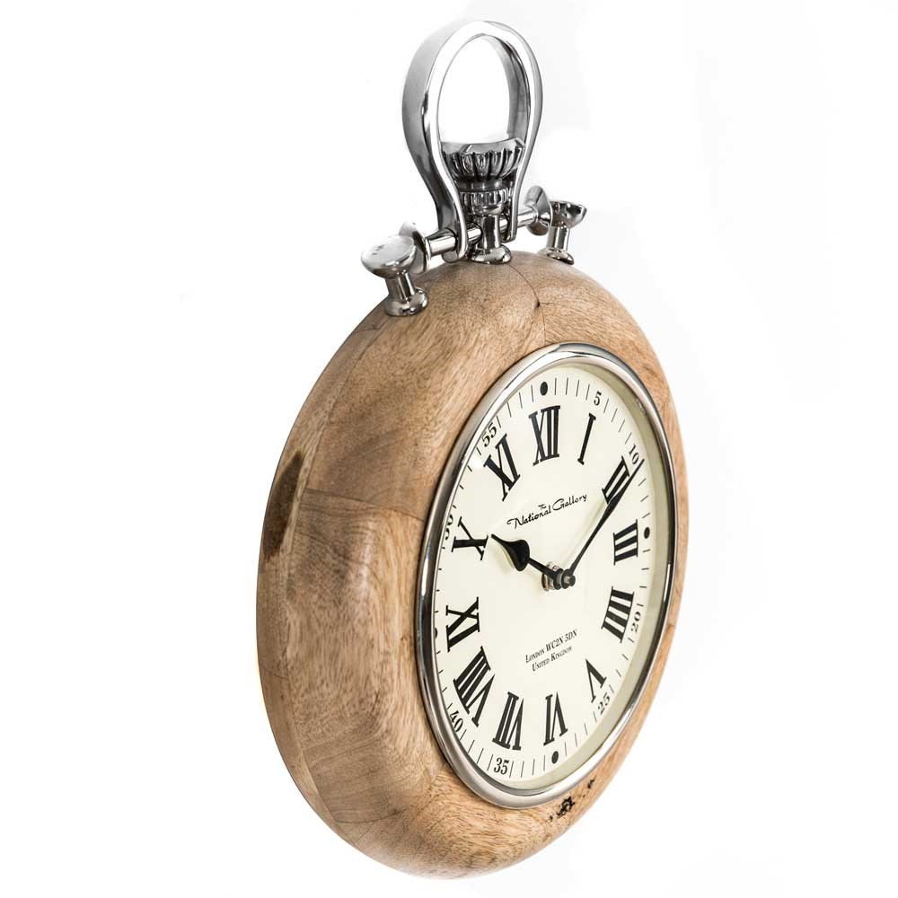 Ahşap Yuvarlak Saat 