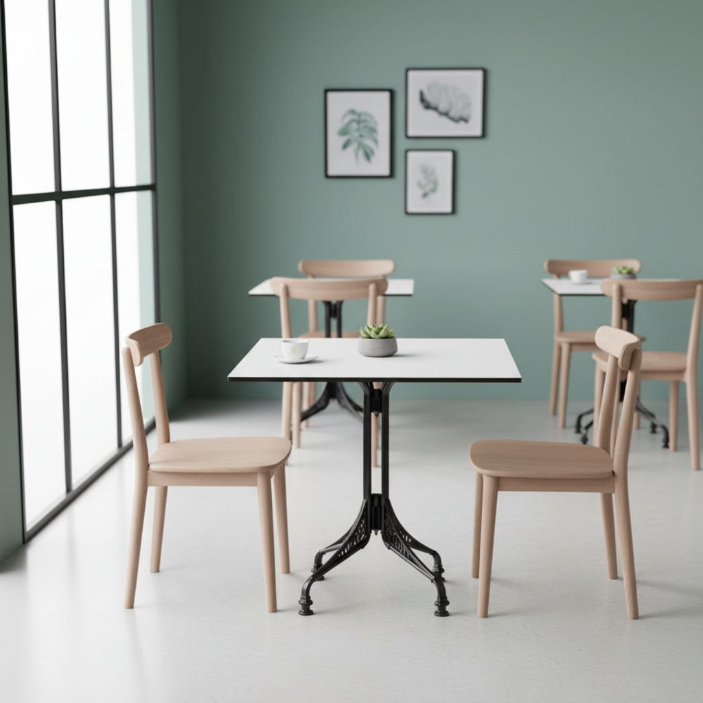 Alüminyum Ayaklı Beyaz Compact Cafe Masası