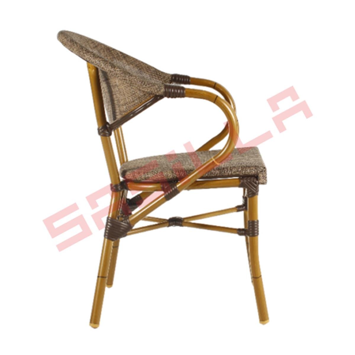 Alüminyum Bambu Rattan Sandalye