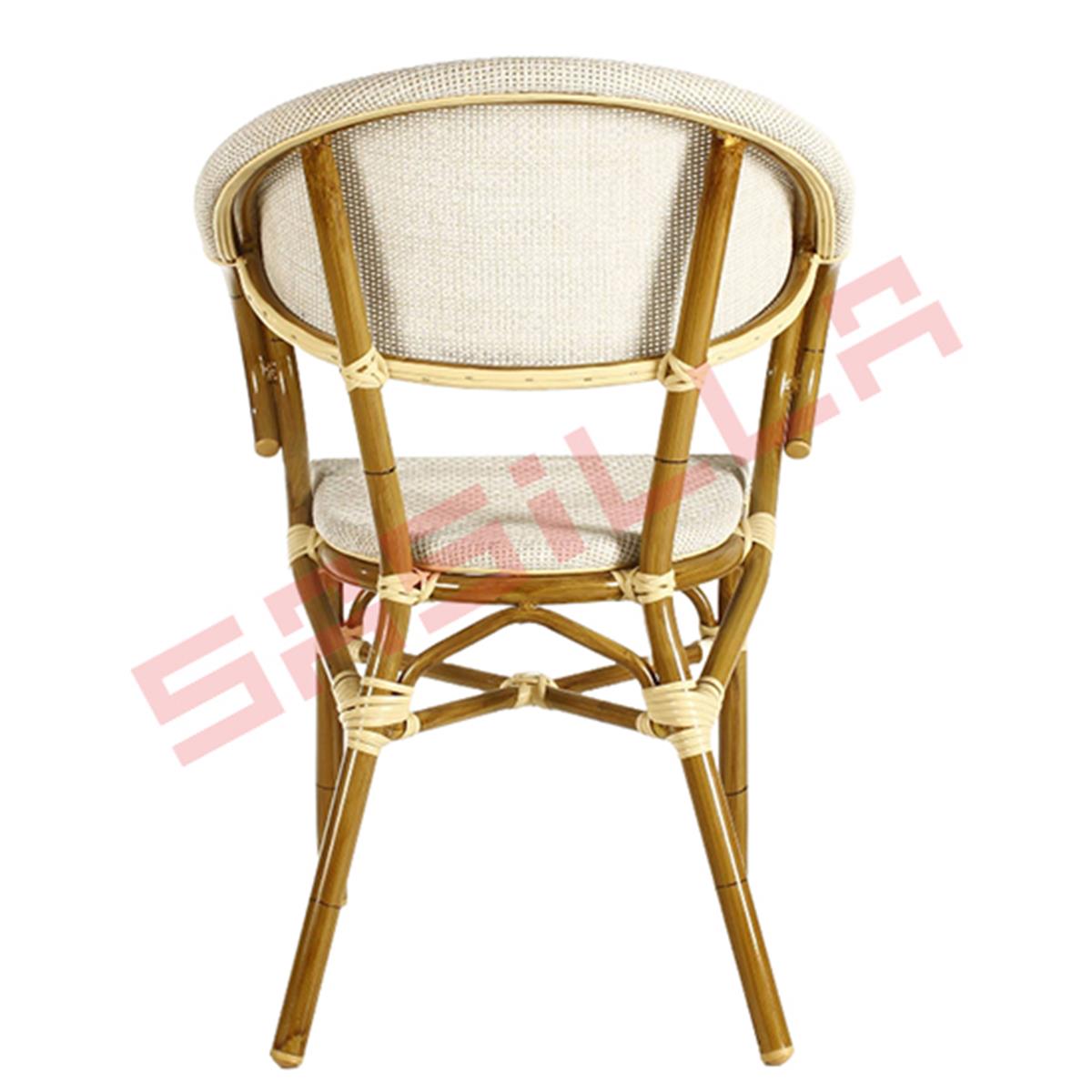 Alüminyum Bambu Rattan Sandalye