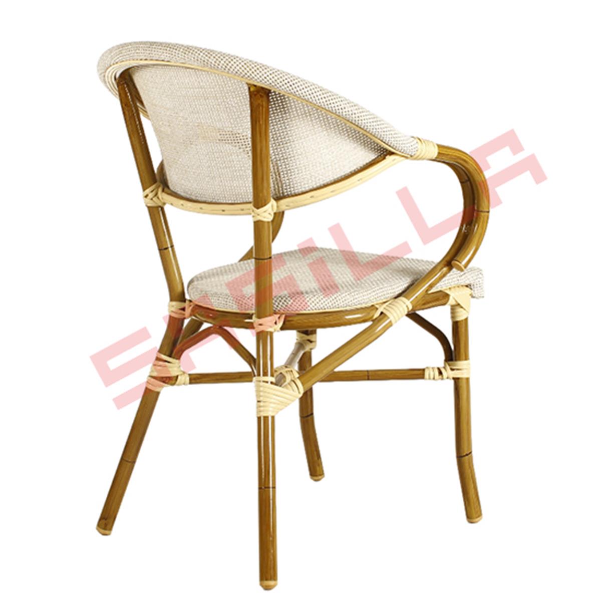 Alüminyum Bambu Rattan Sandalye