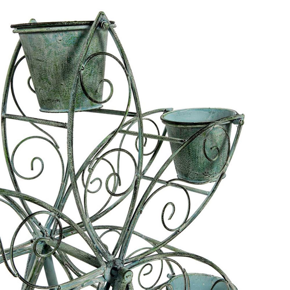 Dönme Dolap Yeşil Ferforje Çiçeklik