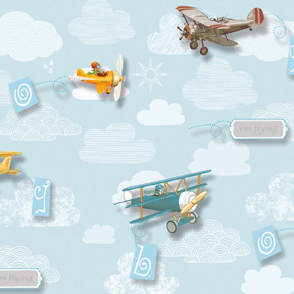 Kids Collection Air Craft Duvar Kağıdı