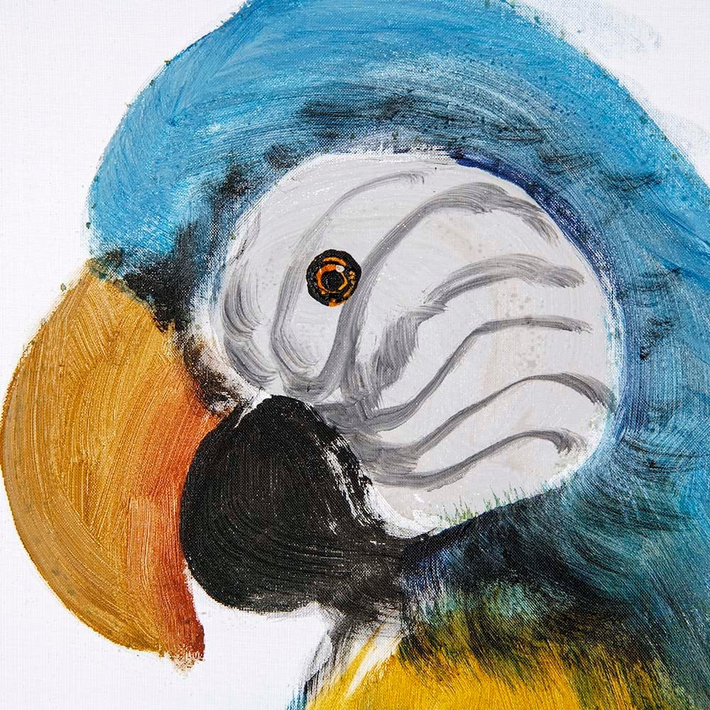 Mavi Papağan Seffaf Dekoratif Tablo