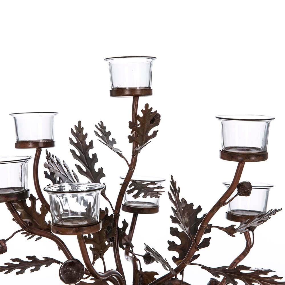 Metal Dallı Ağaç Dekoratif Mumluk