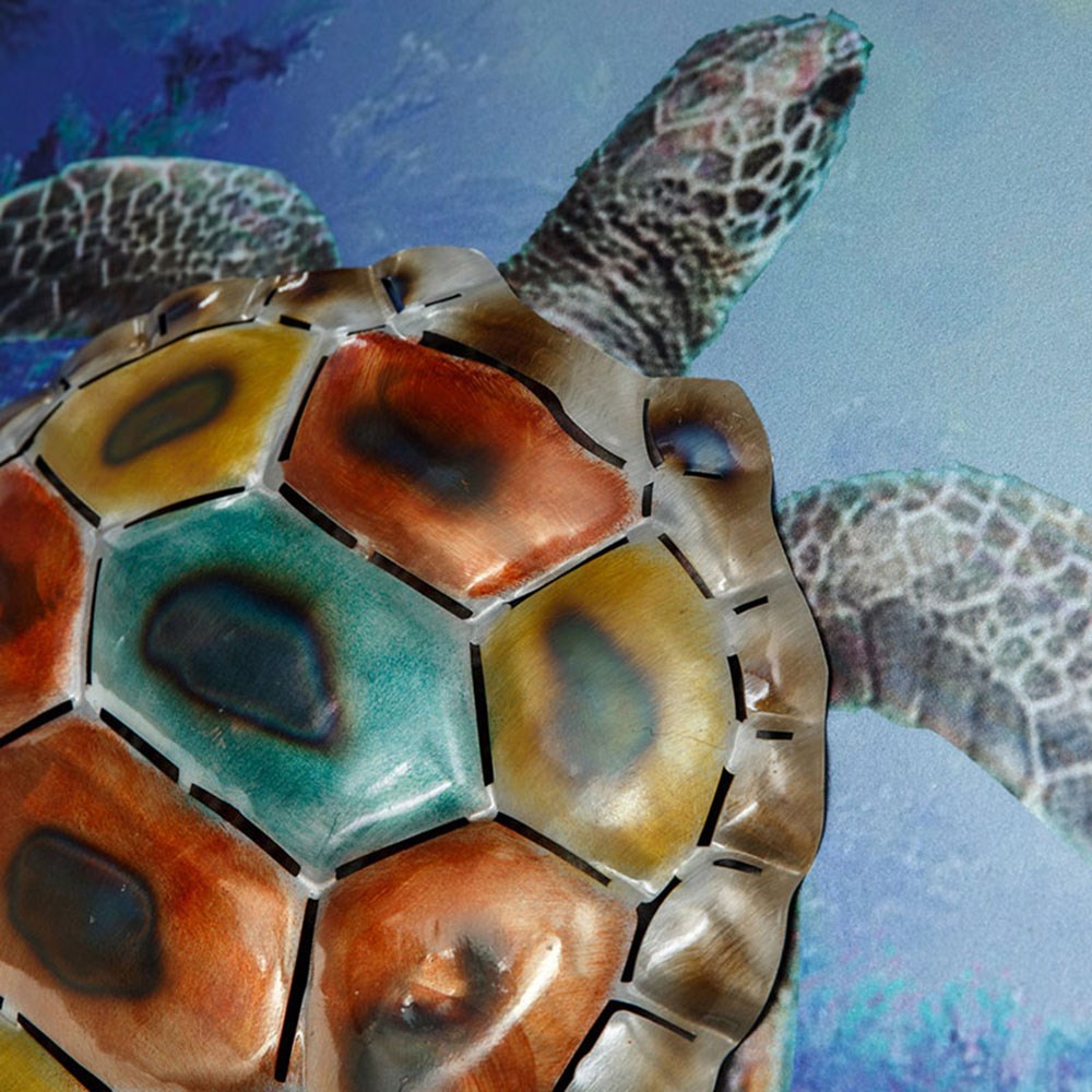 Metal Deniz Kaplumbağa Tablo