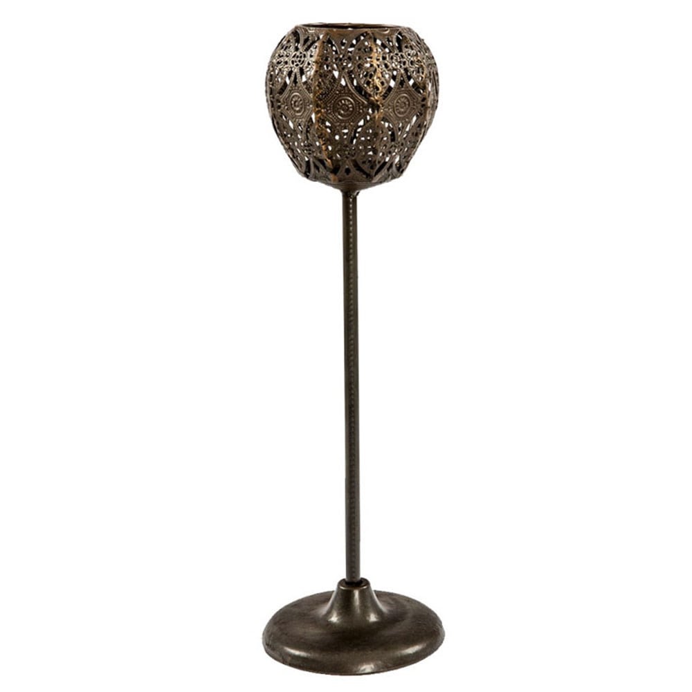 Metal Şamdan Yassı Mumluk