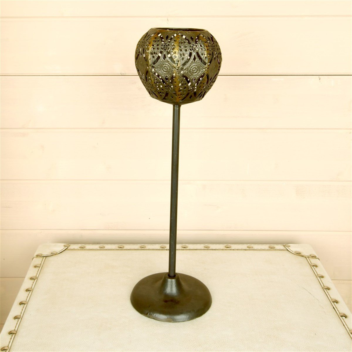 Metal Şamdan Yassı Mumluk