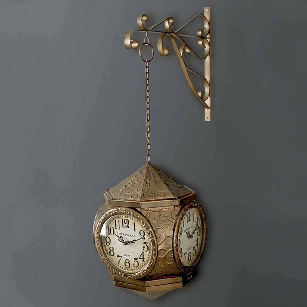 Metal Sarkaçlı İstasyon Duvar Saati