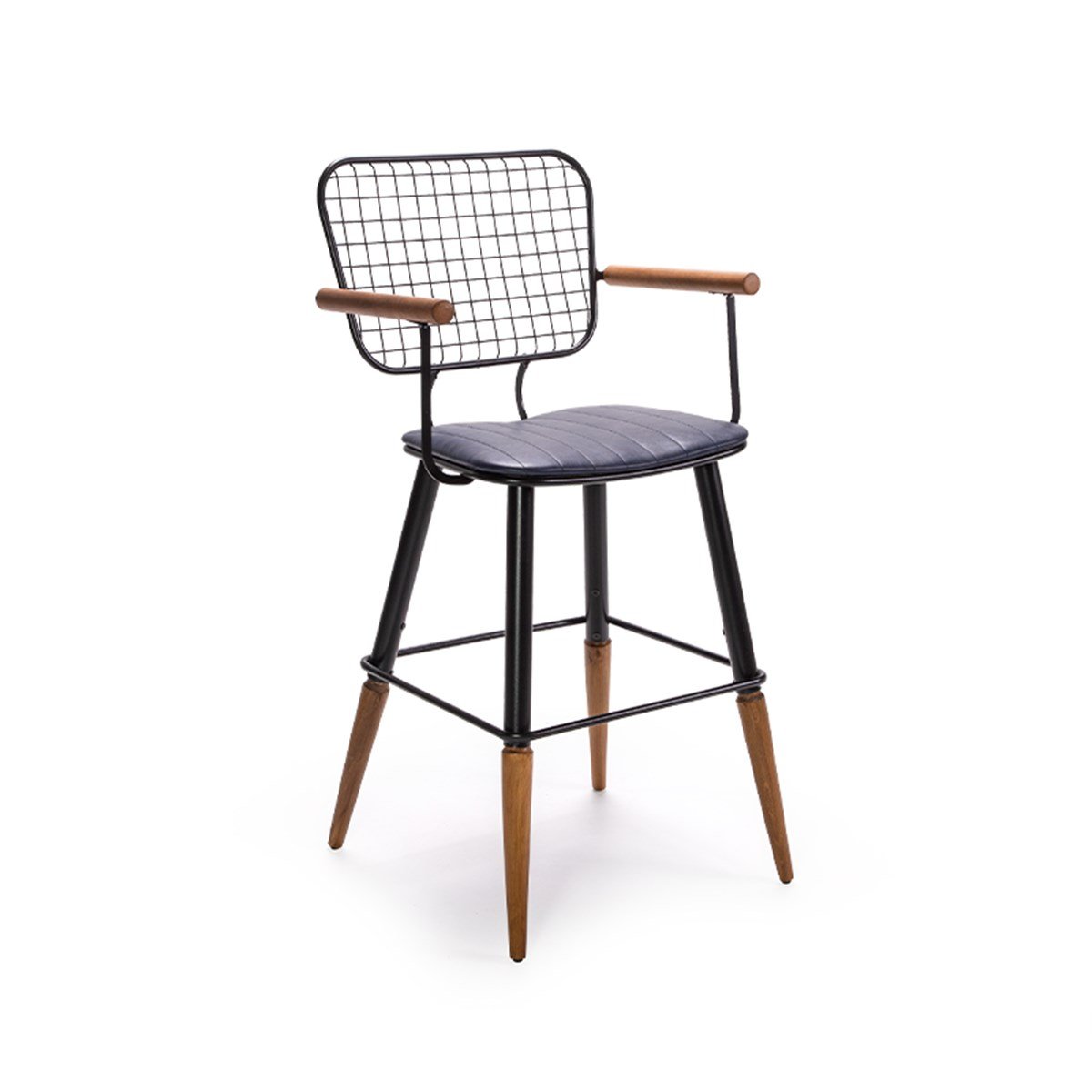 Monitör Metal Bar Koltuk Ahşap Kollu