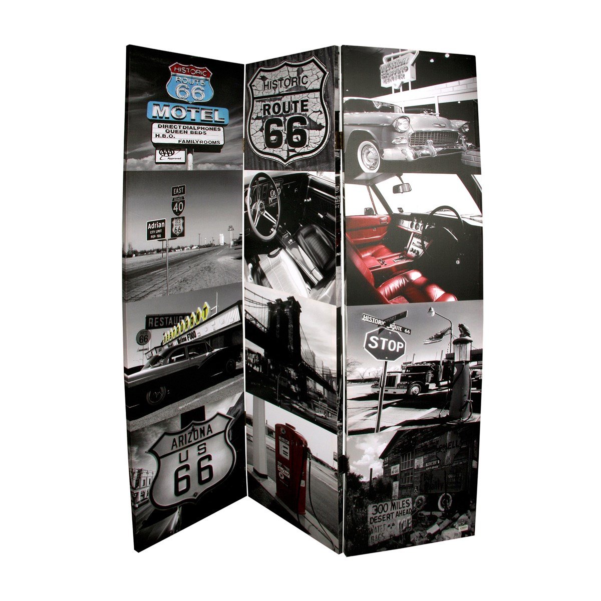 Nostaljik Şehir Desenli Paravan