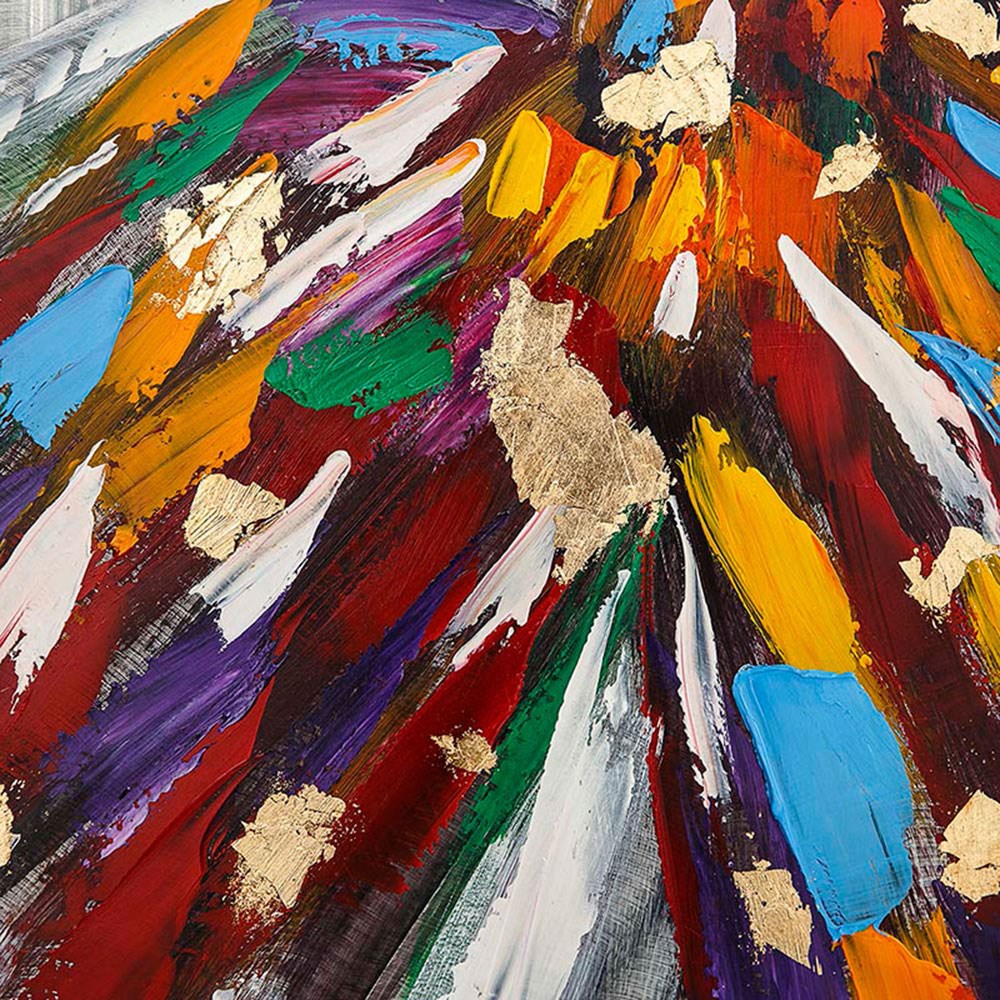 Renkli Elbiseli Kadın Tablo