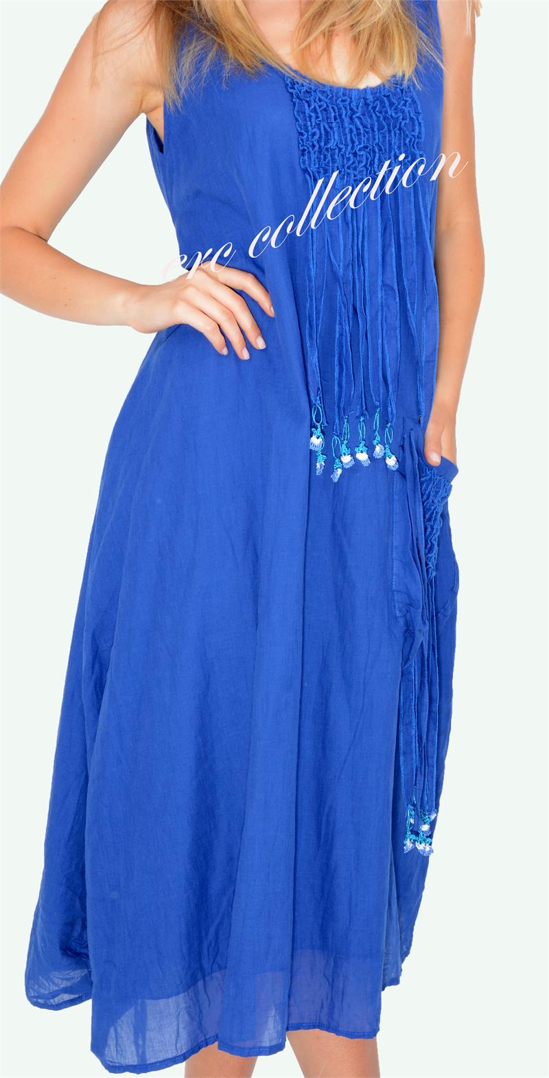 125-OTANTİK FIRFIR DETAYLI ELBİSE SAX