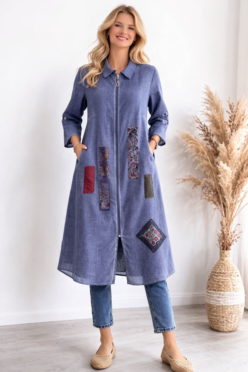 1560 Peçli İndigo Dış Giyim