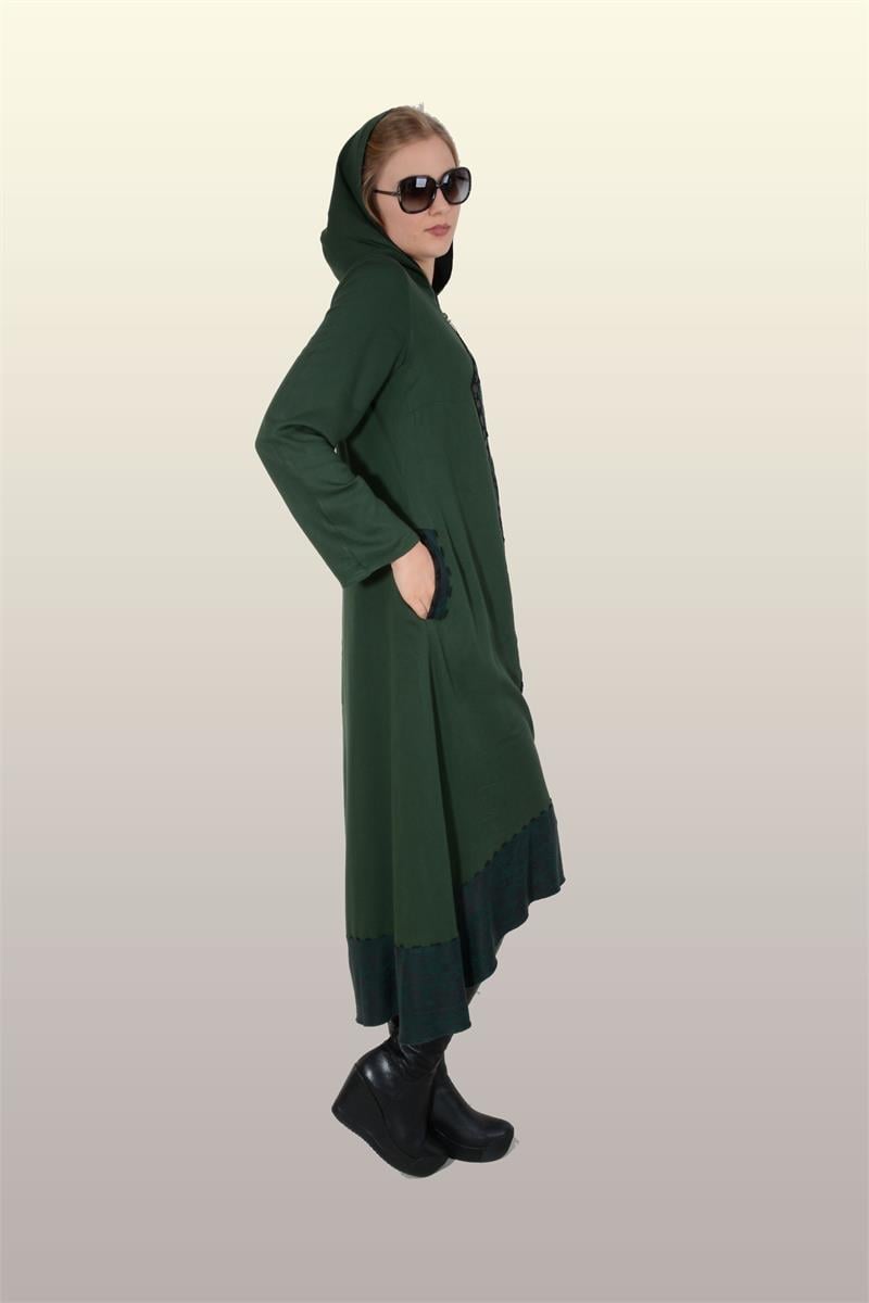 Otantik Giyim-726-Üçgen Peçli Ferace- Yeşil