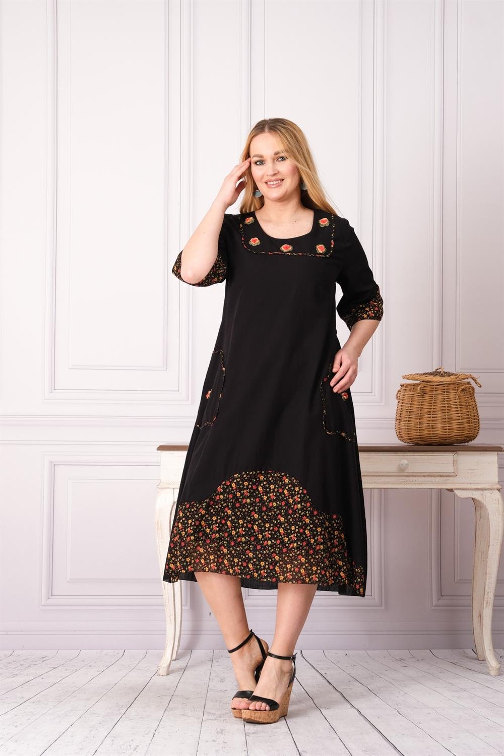 3603 Siyah Elbise